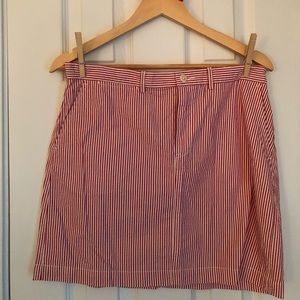 Polo Ralph Lauren Red Seer Sucker Skirt